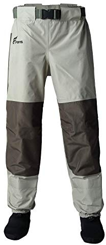 8 Fans Mens Womens Waist Waders,3-Ply Durable Breathable Waterproof Stockingfoot Insulated Wading Pants for Fishing Kayaking Size S Khaki