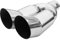 Universell Auspuffblende Doppelrohr Endrohr Edelstahl Auto Endrohrblenden Auspuffendrohr Tuning Schalldampf Blende Sport Rund Chrom 59 mm
