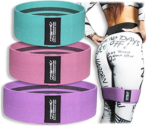 Raigeki Fitness Fitnessbänder Stoff Widerstandsbänder [3er Set] (+ Trainingspläne) Loop Resistance Bands Trainingsband für Hip Beintraining, Krafttraining, Booty Bands