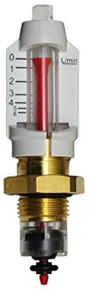 Rehau 3/8 Messing Durchflussmesser Topmeter Flowmeter DFA Durchflussmengenmesser, 12075581001