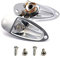 Jiayouy 2Pcs Boat Style Guitar Output Jack Socket Plate with Screws for Fender Strat Stratocater Electric Guitar Replacement Parts Silver