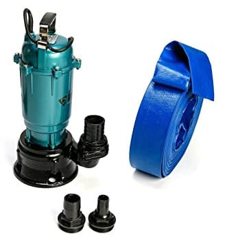 Submersible Sewage Flood Water Drain Septic Sump Cesspool Grinding Pump 10m Hose