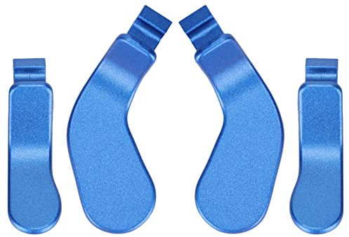 Paletas de Controlador, 4 Piezas de Paletas de Acero Inoxidable de Metal Azul Bloqueos de Gatillo de Cabello Piezas de Repuesto para One Elite Controller Series 2