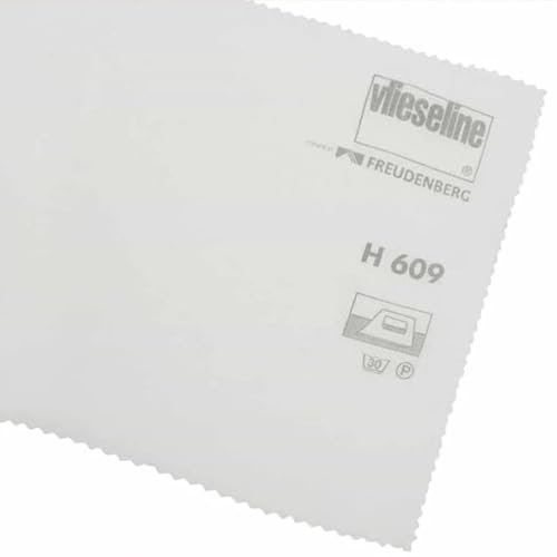 Plush Addict Iron-On Stretch Interfacing Fusible Knit Fabric Stiffener- Vilene H609 for Sewing, Dressmaking, Craft and Accessories White - 5 Metres