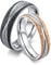 BCughia Freundschaftsringe Vintage, Ehering Edelstahl Silber Schwarz Mattiertes Perlenmuster Pärchen Ring Cute Hochzeit für Sie und Ihn Größe 54(17.2)