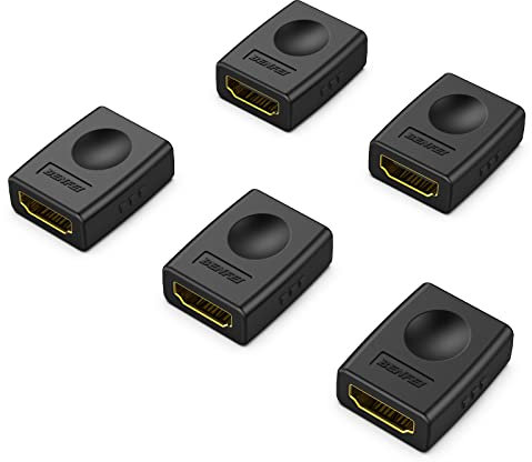 BENFEI Accoppiatore HDMI, 5 Confezioni Adattatore da HDMI femmina a femmina, Supporto 4K a 60 Hz, 3D e HDR