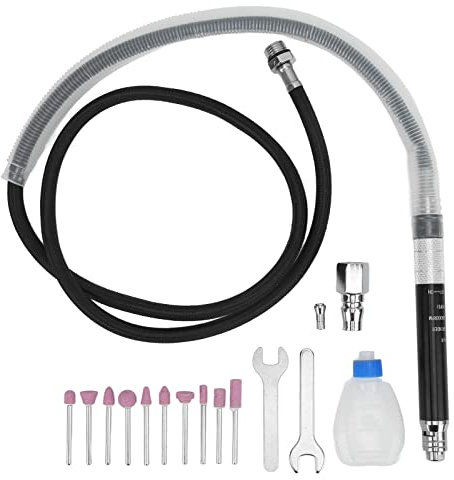 Pneumatisches Stiftschleifer-Kit, Pneumatisches Bleistift-Stabschleifer-Kit, Mikro-Stabschleifer-Set, Polieren, Gravierwerkzeug, 90 Psi, Power-Stabschleifer