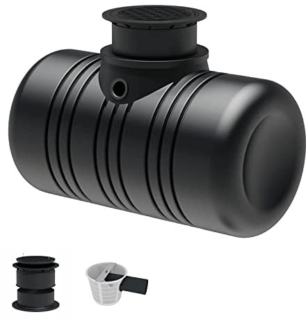 Aktion Zisterne 2100 Liter Standard II inkl. 2 Anschlüsse DN 100 mit Gummidichtung, Schiebedom, Filterkorb und begehbarem Deckel - Regenwasserbehälter bzw. Regenwassertank unterirdisch für Regenwasser