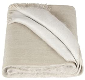 Alpaca Loca 536 Slim Double Beige/Weiß Scarf, One Size