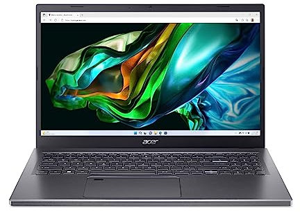 Acer Aspire 5 (A515-58M-705Z) Laptop | 15, 6 FHD Display | Intel Core i7-1355U | 16 GB RAM | 1 TB SSD | Intel Iris Xe Grafik | Windows 11 | QWERTZ Tastatur | grau