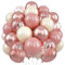 Dusty Pink Balloons, Blush White Sand Balloon Nude Beige Cream Retro Pink Party Balloons with Metallic Rose Gold Confetti Helium Latex Balloon for Birthday Boho Wedding Baby Shower Decoration