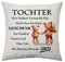Geschenk für Tochter von PapaBeste Tochter Geschenke Kissenbezug an Meine Tochter, Geschenk Tochter von Mama Tochter Geburtstagsgeschenk Weihnachten Abschluss weg Hause Geschenke (Tochter-Uns)