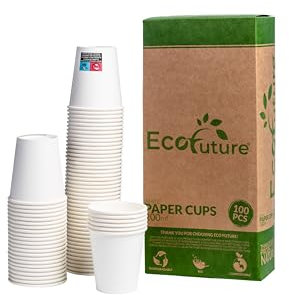 2000 Vasos Desechables 200ml De Cartón Blanco, Biodegradable Reciclable, Ecológicos - Vaso De Café, 20cl - Crea Tu Vaso Personalizado
