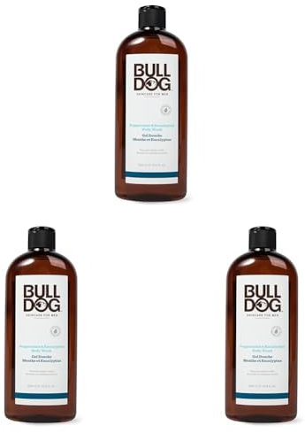 BULLDOG Gel Douche Menthe/Eucalyptus (Lot de 3)