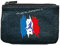 Petit Porte Monnaie en Cuir Porte cles Noir Foot Football on est Les Champions