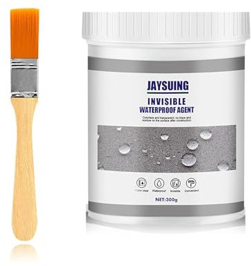 Sellador Invisible Impermeable,300g Recubrimiento impermeable transparente,Sellador Impermeable Con Cepillo Antifugas,Sellador Impermeable para Baño,Inodoro,Azulejos,Paredes,Techo