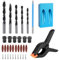 34 Pcs 15 Degree Pocket Hole Screw Jig Dowel Drill Joinery Kit with Hole Jig, Carpentry Locator and 6/7/8/9/10mm Woodworking Drill Holes Carpenters Woodwork Guides Joint Angle Tool Craft
