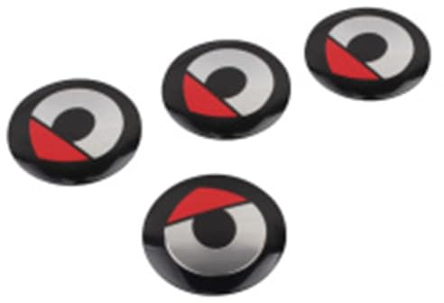 ZGCYK 4 Stück Radnabenkappen Aufkleber für Smart 450 451 453 56MM Felgendeckel Radkappen Reifen Felgen Radnabenabdeckung Zubehör,Redstyle