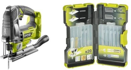 RYOBI - Scie Sauteuse Pendulaire Brushless 18V ONE+ - Utilisations Coupes Rapides Bois & Métal & 4892210113320 Métal Lame Scie Sauteuse, Bois, Multicolore