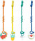 Schnullerkette Silikon – 4 Packungen Verstellbare Silikon-Kinderwagenkette Und Cup Catcher FÜR Kinderwagen, HochstÜHle, Kinderbetten, Autositze (Mehrfarbig)
