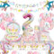 YIMAKJ Licorne Enfant Anniversaire DéCo, Licorne Anniversaire Vaisselle Pour 2 Ans Fille, 2 Ans Fille Anniversaire DéCo, Licorne Assiettes En Carton, Tasses, Pour La Anniversaire DéCo(16 InvitéS)