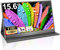 CUIUIC Monitor Portátil 15,6 Pulgadas, Pantalla Portatil 1080P HDR USB-C y HDMI VESA, Conexión a Teléfonos, Portátiles, PCs, Xbox, PS4/5
