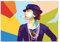 Kunstdruck Poster Bild Druck Motiv:  Coco Chanel  40x60 cm