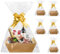 Geschenkkörbe Set, 6 Stück Präsentkorb Leer Körbe Für Geschenke Geschenkkorb Pappe Mit Griffen, Bogenknoten Und Transparenten Geschenktüten, Hamper Basket Kit Für Weihnachten Party Feiern (Kraftfarbe)