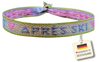 happymaker Stoffarmbänder mit Statement im Boho Style für Frauen und Männer, wasserfest, handmade in Deutschland, Festival Armband