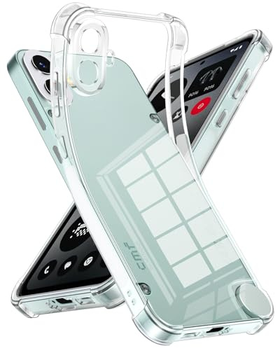 Xiltlly Hülle Durchsichtig für Nothing CMF Phone 1 mit Stoßfest Schutzecken, Dünne Weiche Transparent Handyhülle Flexible TPU Protective Case Sturzfest Schutzhüllen (6.67 Zoll) - Clear
