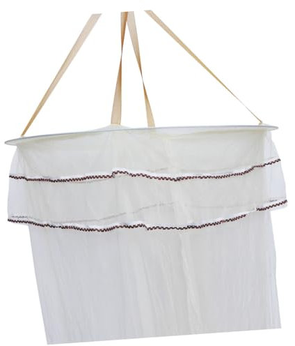 SECFOU Rundes Moskitonetz für Babybett und Laufstall Leichtes Feinmaschiges Kuppelnetz aus Polyester und Eisen für Kleinkinder im Schlafzimmer