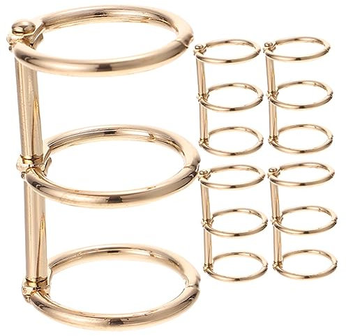 NUOBESTY 5stücke Teiliges Goldene Metall-ringbindung Ordner-lochbuchringe Langlebig Stabile Buchbinderinge Für Diy Notizbücher Und Ordner Praktische Ersatzringe
