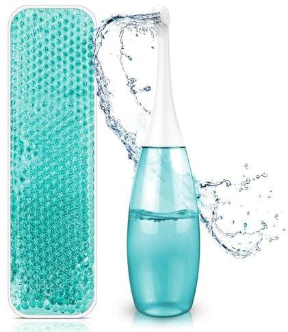 Wochenbett Set, Bidet Portable, Po Dusche Wochenbett, Peri Bottle Postpartum Frau 450Ml, Wochenbett-Kompresse Kalt/Warm Perineal Kühlpad