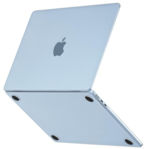 GPXIIZ Hülle für MacBook Air 13 Zoll M5 M4 M3 M2 2026-2022, Matt Himmelblau | Halbtransparent, Anti-Kratzer, Ultradünne Hartschale Schutzhülle Snap Case für Mac Book Air 13.6 A3449 A3240 A3113 A2681