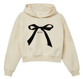s.Oliver Kuscheliger Cropped Oversize Hoodie mit Print