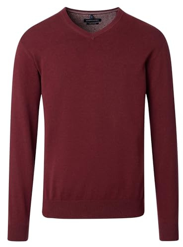 CASAMODA - Herren Pullover mit V-Ausschnitt (004430), Größe:M, Farbe:Rot (485)
