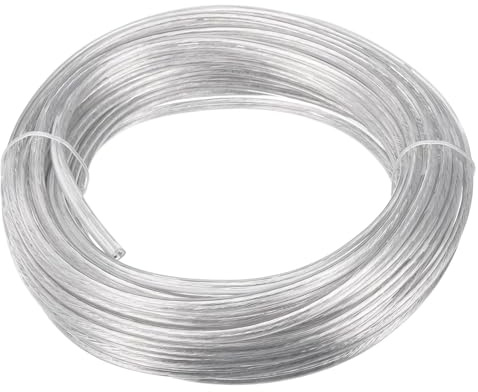Eltichorix 20M Transparent PVC Flexible Kabel 28 AWG Kabel 2 adrig | 2 Adriges Kabel 12V Äußerer Durchmesser 1.6 * 3.2mm für Leuchten, Lichtketten, Niederspannungsgeräte