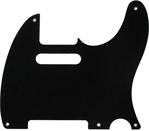 Fender 50s Era Tele Pickguard 5 Loch Vintage Style Mount - Schwarz (Bakelite)