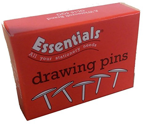 Whitecroft Essentials 34231 Value 9.5mm Brassed Drawing Pin (Pack of 100)