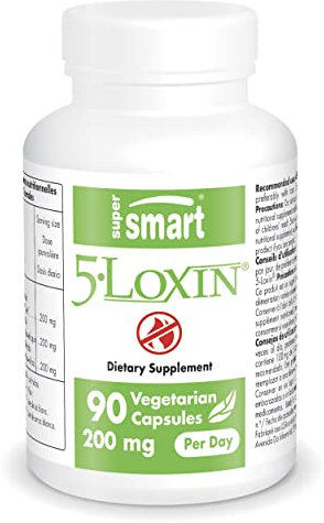 SuperSmart - Boswellia 5-LOX - Extrakt aus Boswellia Serrata - Für gesunde Gelenke - Entzündungshemmend & Schmerzlinderung | Nicht GVO & Glutenfrei - 90 vegetarische Kapseln