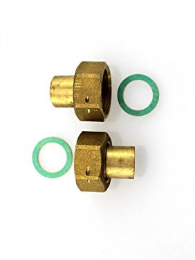 2 x Kompakt Verschraubung Wasserzähler mit Dichtung Löt 15 3/4 IG für 15 mm Kupferrohr