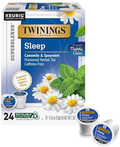 Twinings Nightly Calm Herbal Tea K-Cup Pods for Keurig, 24 Count (Pack of 1)