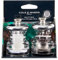 Cole & Mason Button Salz- und Pfeffermühlen-Set mit Chromplatte, verstellbarer Präzisions- und Mechanismus, kleines 65 mm Salz- und Pfeffermühlen-Set ideal für Picknicks, Edelstahl/Acryl