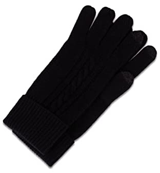 CASH-MERE.CH Edle 100% Kaschmir Handschuhe mit Muster, Touchscreen tauglich für Damen und Herren (S/M und L/XL)