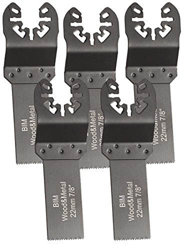 AGT Professional Multitool Tauchsägeblätt: Bimetall-Tauchsägeblatt, 22 mm, HSS, Schnellspannung, 5er-Set (Sägeblätter)
