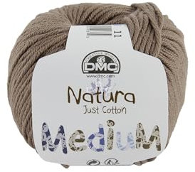 DMC - Natura Medium - 100% Baumwolle | Für die Herstellung von Heimtextilien und Kleidungen | 50 g - 75 m - 27 Farben