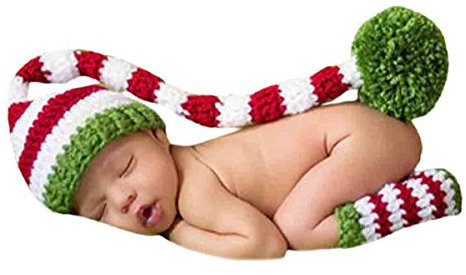 Happy Cherry Neugeborenes Baby Foto Tiere Kostüm Strickmütze mit langen Schwanz Fotografie Prop Handarbeit Bekleidungsset Fotoshooting Stricken Kostüm Baby Junge Trikot Foto Outfits Für 0-1 Monate