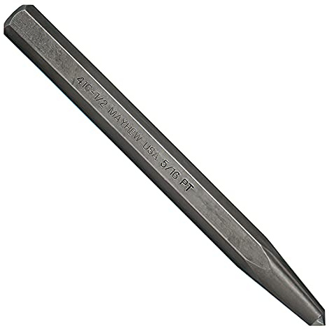 Mayhew Tools 74003 Center Punch, 1/2 x 5/16 Point, Shot Blast Finish