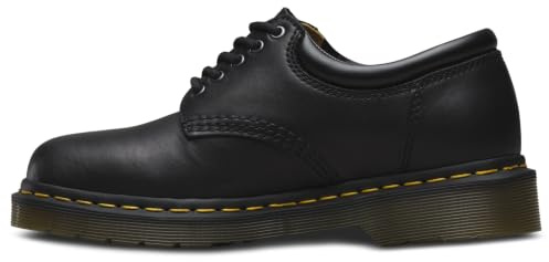 Dr. Martens 8053 5 Eye Padded Collar Shoe, Black Nappa, 5 Womens/4 Mens