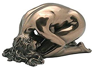 14,6 cm weibliche Akt Figur kniend Kopf auf dem Boden Display Decor